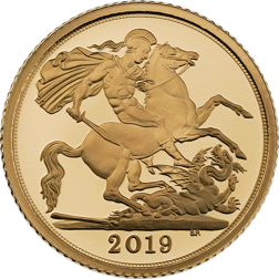 Pre-Owned 2019 UK Half Sovereign Gold Proof Coin