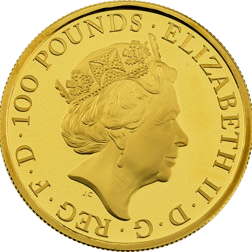 Pre-Owned 2017 UK Queen’s Beasts The Unicorn 1oz Gold Proof Design Coin