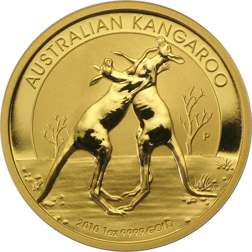 Pre-Owned 2010 Australian Kangaroo 1oz Gold Coin