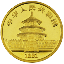 Pre-Owned 1991 Chinese Panda 1oz Gold Coin