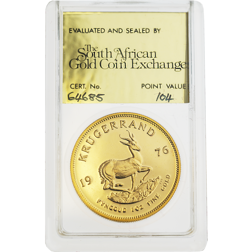 Pre-Owned 1976 South African Krugerrand 1oz Proof Gold Coin - SAGCE Graded 104 - Certificate 64685