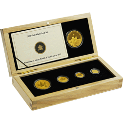 Pre-Owned Canadian 2011 Maple Leaf Gold Proof 4 Coin Set - Broken Capsule