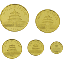 Pre-Owned 1988 Chinese Panda 5 Coin Gold Proof Set | Pre