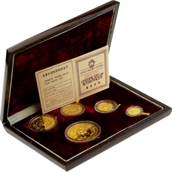 Pre-Owned 1986 Chinese Panda 5 Coin Gold Proof Set