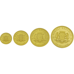Pre-Owned 2015 Somalian Elephant Four Coin Gold Proof Set