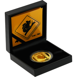 Pre-Owned 2014 Royal Australian Mint Koala Road Sign Frosted Uncirculated 1oz Gold Coin