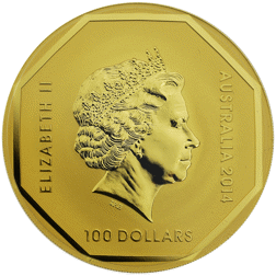 Pre-Owned 2014 Royal Australian Mint Koala Road Sign Frosted Uncirculated 1oz Gold Coin