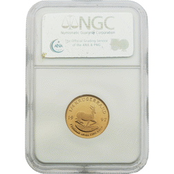Pre-Owned 1997 South African Krugerrand 1/4oz Proof Gold Coin NGC Graded PF70 - 1825631-008