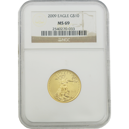 Pre Owned 2009 USA Eagle 1/4oz Gold Coin NGC Graded MS69 - 2540270-033