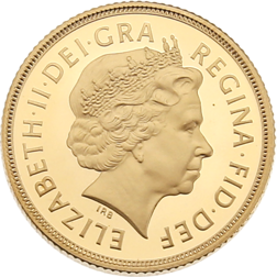 Pre-Owned 2010 UK Half Sovereign Proof Design Gold Coin