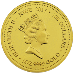 Pre-Owned 2015 Niue Mahogany Glider 1oz Proof Gold Coin