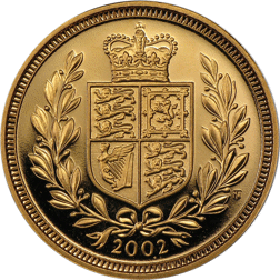 Pre-Owned 2002 UK Half Sovereign Gold Coin - Carded