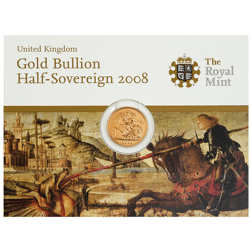 Pre-Owned 2008 UK Half Sovereign Gold Coin - Carded