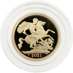 Pre-Owned 2021 UK Full Sovereign Gold Proof Coin - Missing Outer Box