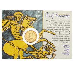 Pre-Owned 2000 UK Half Sovereign Gold Coin - Carded