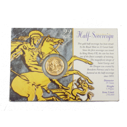 Pre-Owned 2000 UK Half Sovereign Gold Coin - Carded