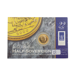 Pre-Owned 2000 UK Half Sovereign Gold Coin - Carded