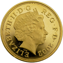 Pre-Owned 2002 UK 2p Proof Design Gold Coin