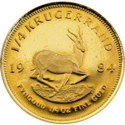 Pre-Owned 1984 South African Krugerrand 1/4oz Proof Design Gold Coin