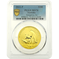 Pre-Owned 2022 Australian Kangaroo 1oz Gold Coin PCGS Graded MS70 - 898602.70/45313648
