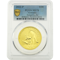 Pre-Owned 2022 Australian Kangaroo 1oz Gold Coin PCGS Graded MS70 - 898602.70/45313652