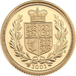 Pre-Owned 2002 UK Proof Half Sovereign Gold Coin