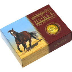 Pre-Owned 2014 Australian Lunar Horse 1oz High Relief Proof Gold Coin