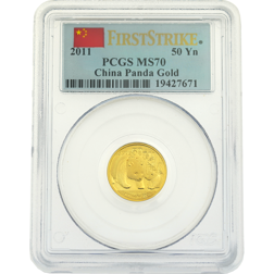 Pre-Owned 2011 Chinese Panda 1/10oz Gold Coin PCGS Graded MS70 - 19427671