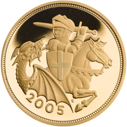 Pre-Owned 2005 UK Full Sovereign Proof Gold Coin