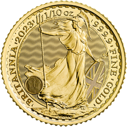 Pre-Owned 2023 UK Queen Elizabeth II Britannia 1/10oz Gold Coin