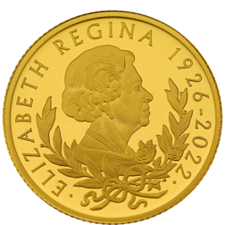 Pre-Owned 2022 UK Elizabeth II Memorial 1/4oz Proof Gold Coin