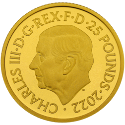 Pre-Owned 2022 UK Elizabeth II Memorial 1/4oz Proof Gold Coin