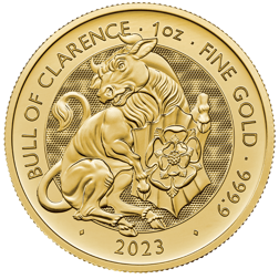 2023 UK Tudor Beasts Bull of Clarence 1oz Gold Coin