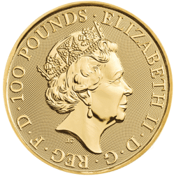 Pre-Owned 2023 UK Tudor Beasts 'Yale of Beaufort' 1oz Gold Coin