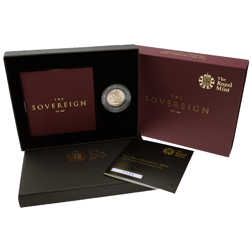 Pre-Owned 2015 UK Brilliant Uncirculated Half Sovereign Gold Coin in Presentation Box