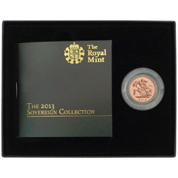 Pre-Owned 2013 UK Brilliant Uncirculated Half Sovereign Gold Coin - Boxed