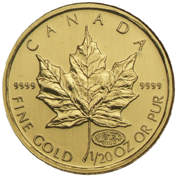 Pre-Owned 2000 Canadian Maple 'Millennium Privy' 1/20oz Gold Coin