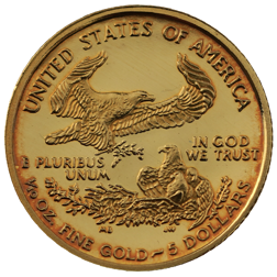 Pre-Owned 2001 USA Eagle Proof Design 1/10oz Gold Coin