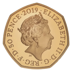 Pre-Owned 2019 UK The Gruffalo and Mouse 50p Gold Proof Coin in Stamp Cover