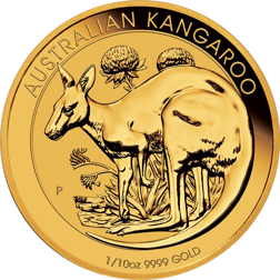 Pre-Owned Australian Kangaroo 1/10oz Gold Coin - Mixed Dates