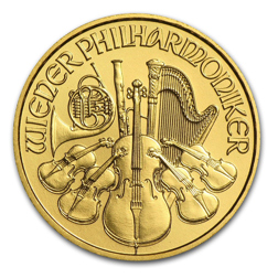 Pre-Owned Austrian Philharmonic 1/10oz Gold Coin - Mixed Dates