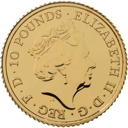 Pre-Owned 2016 UK Lunar Monkey 1/10oz Brilliant Uncirculated Gold Coin - Boxed