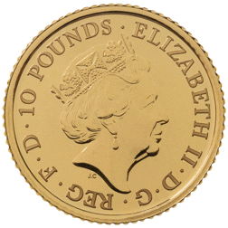 Pre-Owned 2019 UK Lunar Pig 1/10oz Brilliant Uncirculated Gold Coin - Boxed