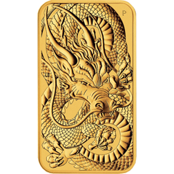 Pre-Owned Australian Dragon Rectangular 1oz Gold Coin - Mixed Dates