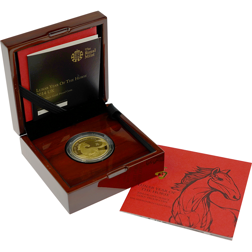 Pre-Owned 2014 UK Lunar Horse 1oz Gold Proof Coin
