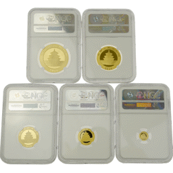Pre-Owned 2016 Chinese Panda Five Coin Collection NGC Graded MS70