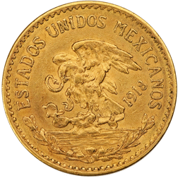 Pre-Owned 1918 Mexican 20 Peso Gold Coin