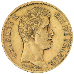Pre-Owned 1830 French Charles X 40 Franc Gold Coin