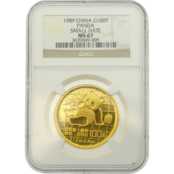 Pre-Owned 1989 Chinese Panda 1oz Gold Coin NGC Graded MS 67 - 3639669-009