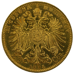 Pre-Owned 1895 Austrian Franz Joseph I 20 Corona Gold Coin